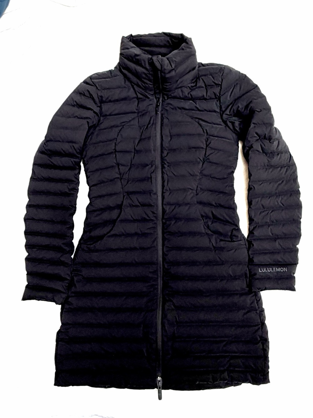 lululemon athletica Black Long Quilted Packable Puffer Coat
